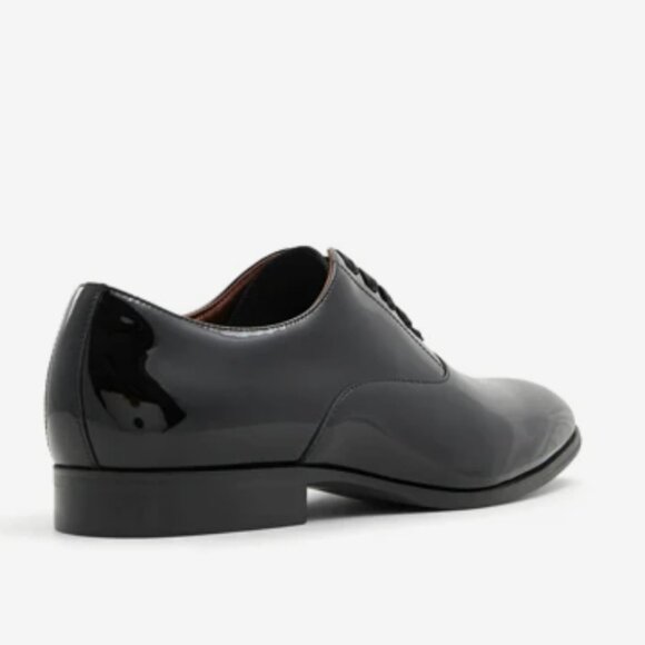 NWOB Ted Baker Men's Ogilvie Oxford in Black Patent Leather Size 10 - Picture 4 of 14